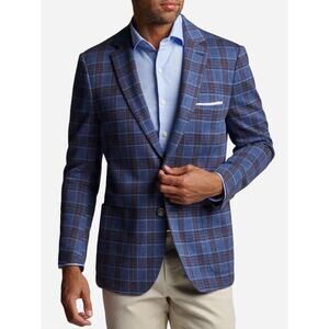 NWT Peter Millar Blazer Mens Crown Watson Soft Jacket Blue Sports Coat XL LONG